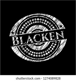 Blacken on chalkboard