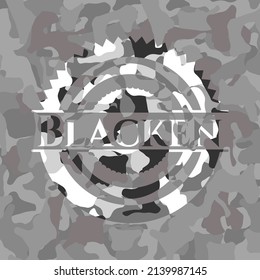 Blacken sobre el patrón de camo gris 