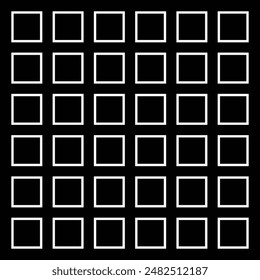 Black-filled, stroke-free square divided into a 6x6 grid. 