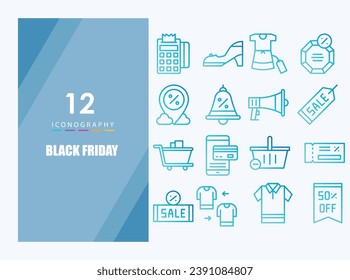 Blackfriday  gradient vector design icon pack
