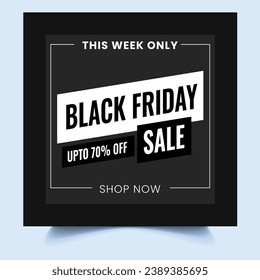 Blackfriday sale post banner premium exclusive template design illustration vector for online store