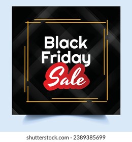 Blackfriday sale post banner premium exclusive template design illustration vector for online store