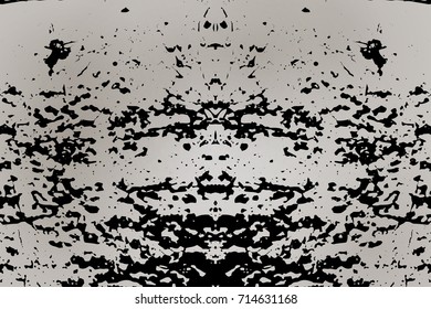 Black-gray black and white texture. Grange style, dark dirty dust. Scratched, spray, vintage effect with noise and grain. EPS10 vector.