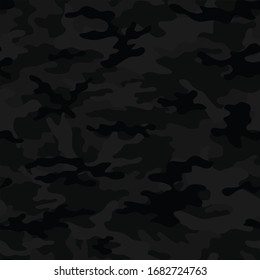 
black-gray seamless camouflage pattern for textiles. Army background. Vector svg