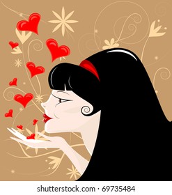 black-haired girl