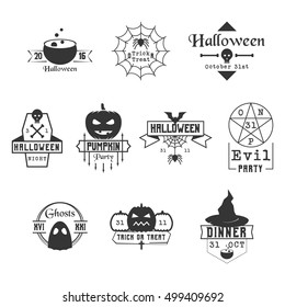 BlackHalloween Vector Badges Logos