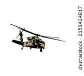 Blackhawk helicopter Vector design template