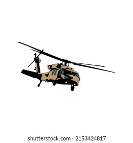 Blackhawk helicopter Vector design template