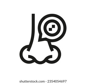 Blackhead icon vector. Linear style sign for mobile concept and web design. Blackhead symbol illustration. Pixel vector graphics - Vector.