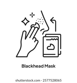 Blackhead Mask Skin Care Product Vector Icon