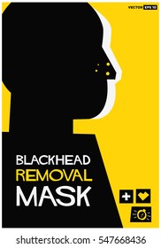 Blackhead Removal Mask (Flat Style Vector Illustration Poster Design)