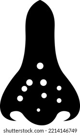 Icono de las cabezas negras en la nariz. Vector. Estilo de línea..eps
