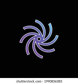 Blackhole Blue Gradient Vector Icon