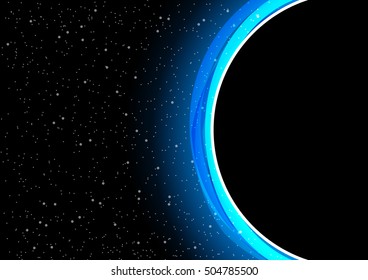 The Blackhole Closeup Vector Illustration