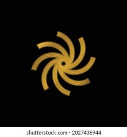 Blackhole Gold Plated Metalic Icon Or Logo Vector