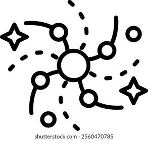 Blackhole Line Vector Icon Design