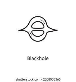 Blackhole Vector Outline Icon Design Illustration. Space Symbol On White Background EPS 10 File