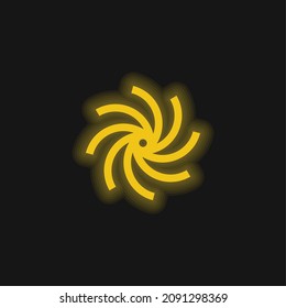 Blackhole Yellow Glowing Neon Icon