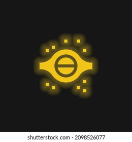 Blackhole Yellow Glowing Neon Icon