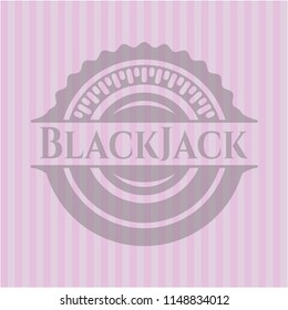 BlackJack badge with pink background