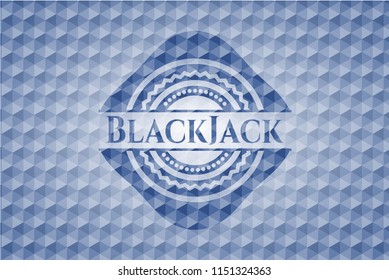 BlackJack blue hexagon emblem.