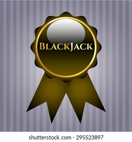 BlackJack gold shiny ribbon