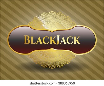 BlackJack golden emblem or badge