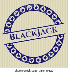 BlackJack grunge stamp