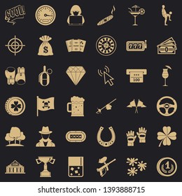 Blackjack icons set. Simple style of 36 blackjack vector icons for web for any design