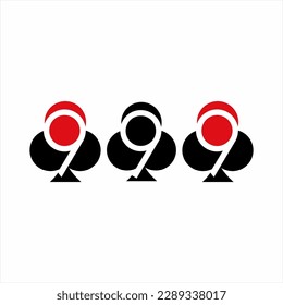 Blackjack logo design with 999 concept.