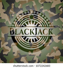 BlackJack on camo pattern