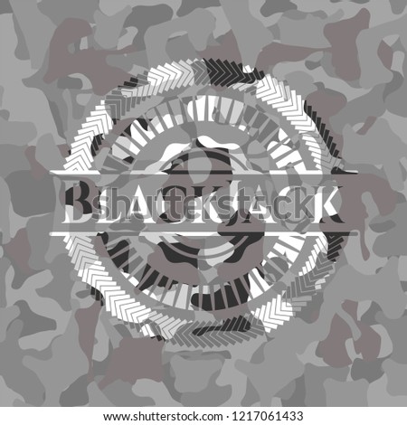 BlackJack on grey camo texture