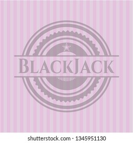 BlackJack pink emblem. Vintage.
