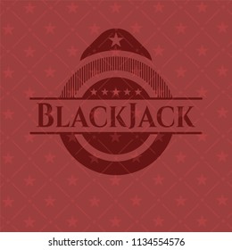 BlackJack red emblem. Retro