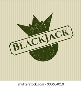 BlackJack rubber stamp