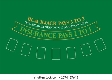 Blackjack Table. Top View