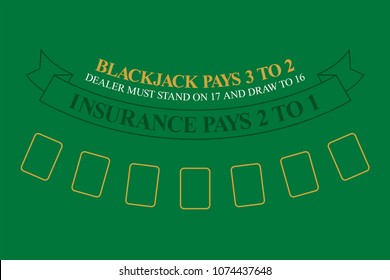 blackjack table. top view