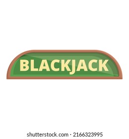 Blackjack title icon cartoon vector. Casino poker. Deck game