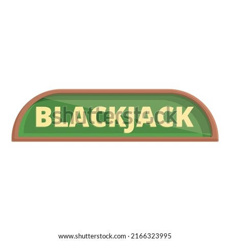 Blackjack title icon cartoon vector. Casino poker. Deck game