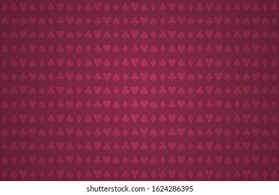 Blackjack Vector Background. Casino Vector Texture. Cardgame Table Backdrop.