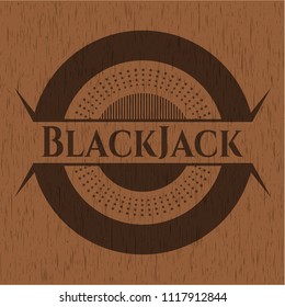  BlackJack vintage wood emblem