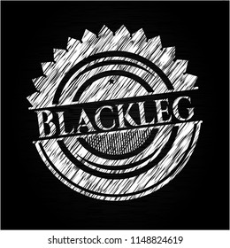 Blackleg chalkboard emblem written on a blackboard