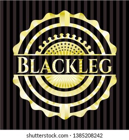 Blackleg gold shiny badge. Vector Illustration. Detailed.