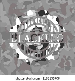 Blackleg on grey camouflaged texture