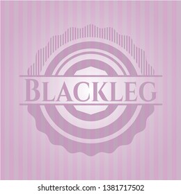 Blackleg retro style pink emblem
