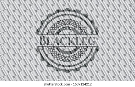 Blackleg silver color emblem. Scales pattern. Vector Illustration. Detailed.