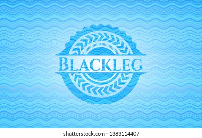 Blackleg water representation emblem. Vector Illustration. Detailed.