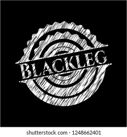 Blackleg written with chalkboard texture