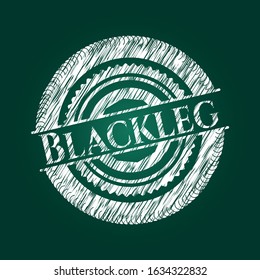Blackleg written with chalkboard texture. Vector Illustration. Detailed.
