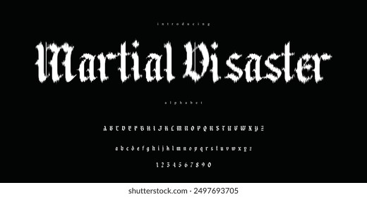 blackletter broken display font bold alphabet abc rock
